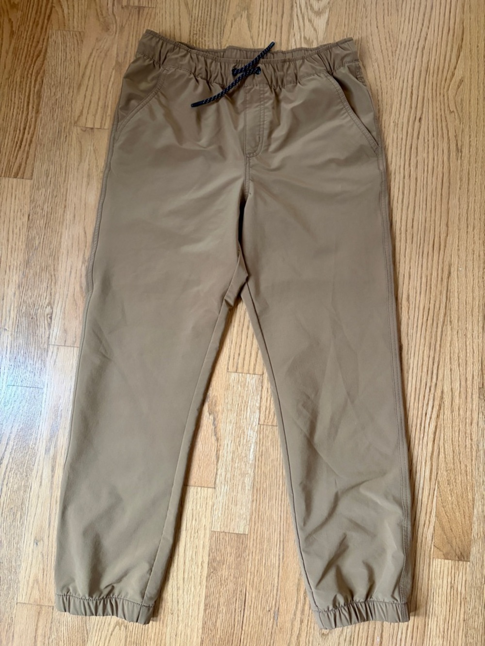 Cat & Jack Tan Elastic-Waist Tech Jogger Pants Size 16 New